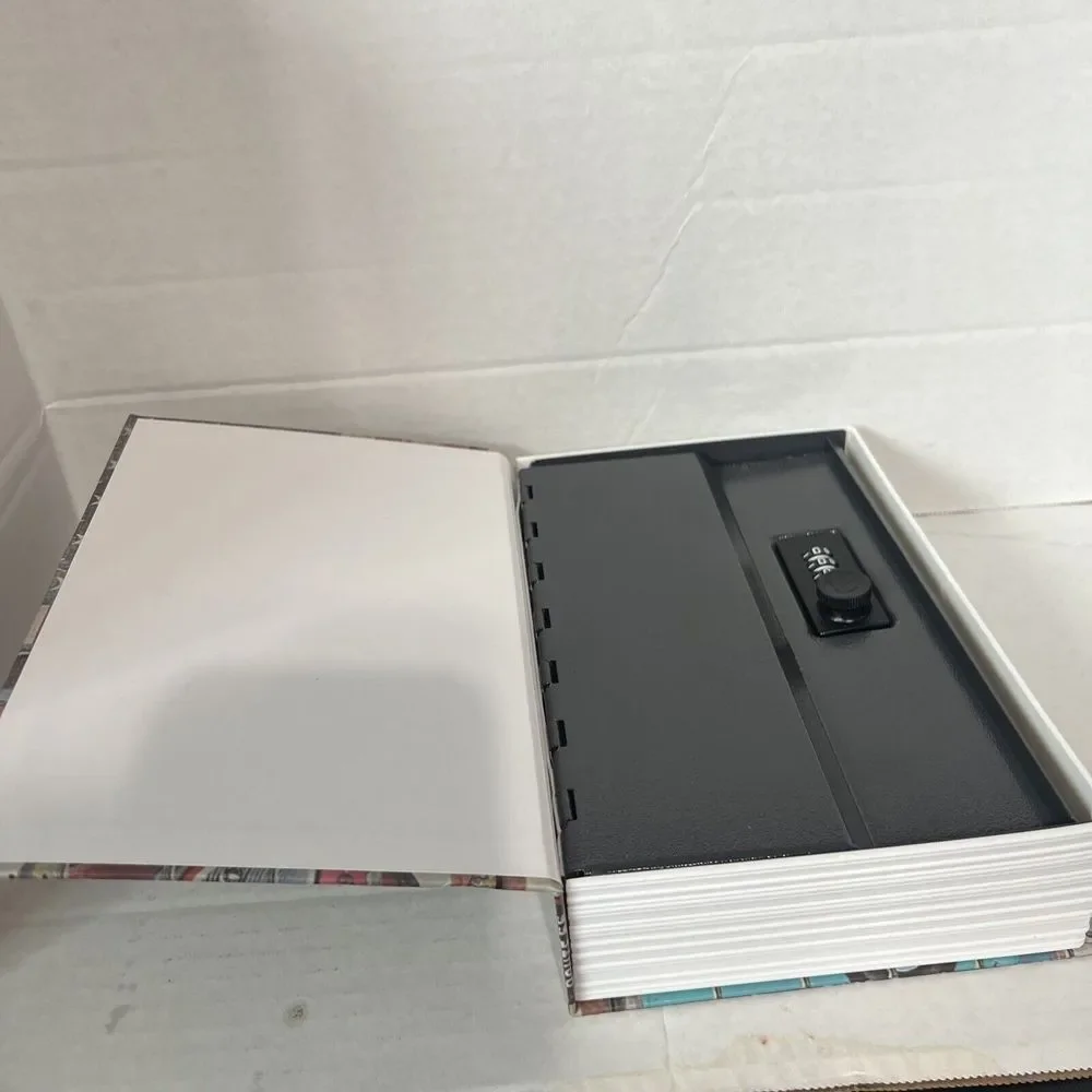 KYODOLED Hidden Metal Lock Box Diversion Book Safe w/Combo Lock Route‎ 66 Design